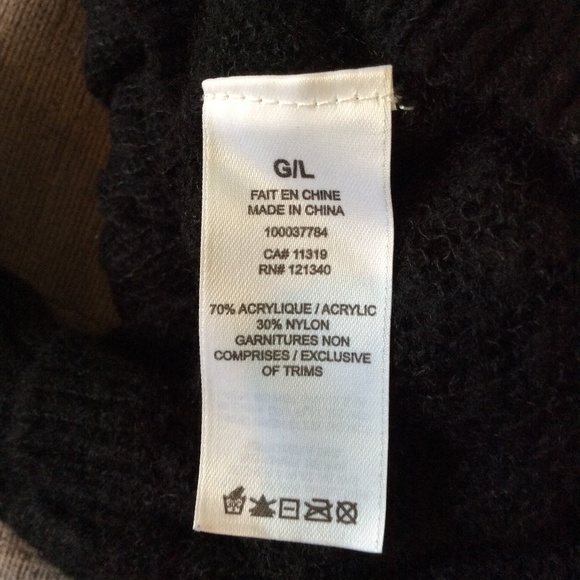 DYNAMITE Sheer Long Sleeve Sweater in Black Large - Picture 6 of 7